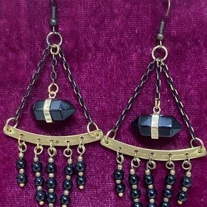 Obsidian earrings